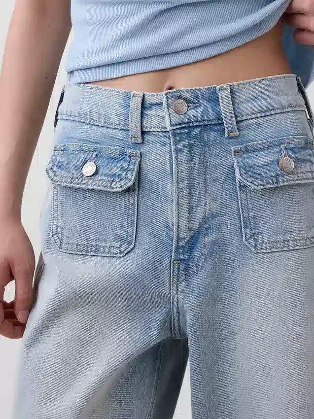 Yüksek Bel, Geniş Paça, Ayak Bileği Uzunluğunda Jean