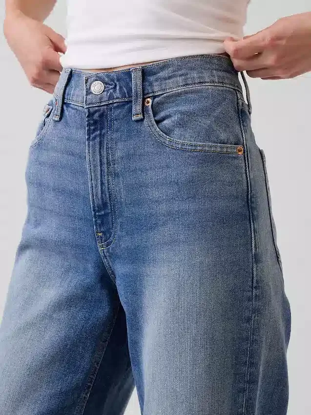 Yüksek Bel, Geniş Paça, Ayak Bileği Uzunluğunda Jean