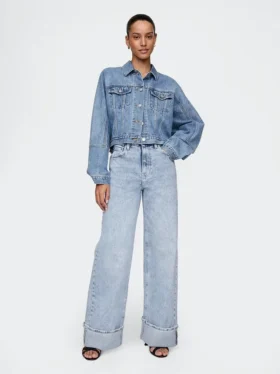 Yüksek Bel, Geniş Paça, Paça Ucu Katlı Jean'ler