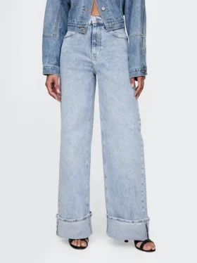 Yüksek Bel, Geniş Paça, Paça Ucu Katlı Jean’ler