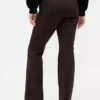 Yüksek Bel Çift Örme Çizme Paça Pantolon
