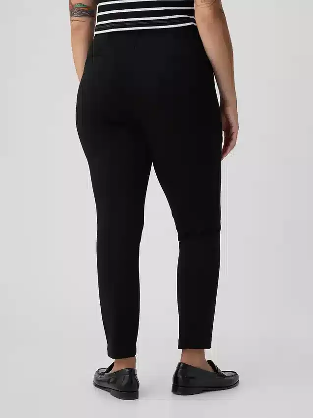 Yüksek Bel Çift Örme Skinny Pantolonlar