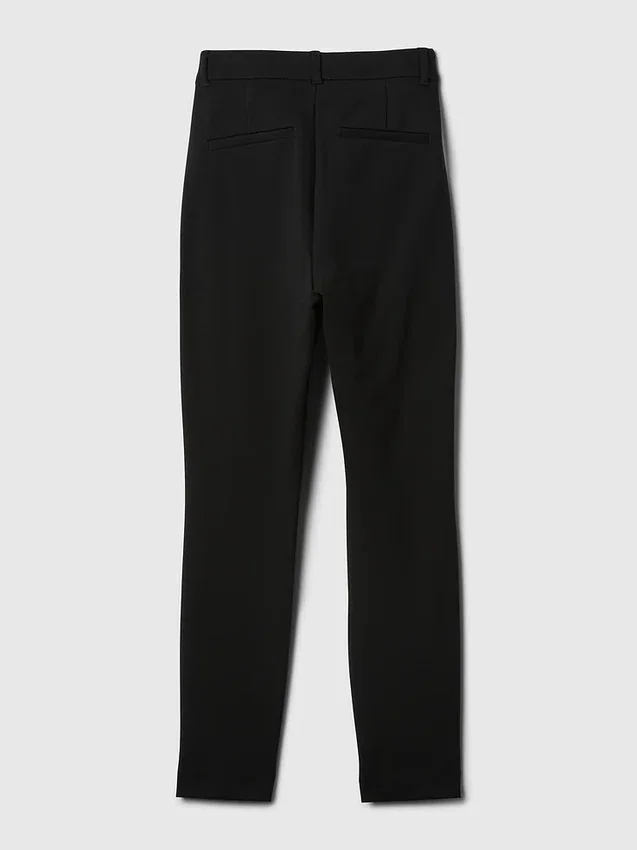 Yüksek Bel Çift Örme Skinny Pantolonlar