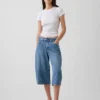 Yüksek Bel Kemerli Barrel Culotte Jean'ler