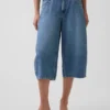 Yüksek Bel Kemerli Barrel Culotte Jean'ler