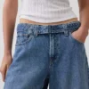 Yüksek Bel Kemerli Barrel Culotte Jean'ler