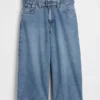Yüksek Bel Kemerli Barrel Culotte Jean'ler
