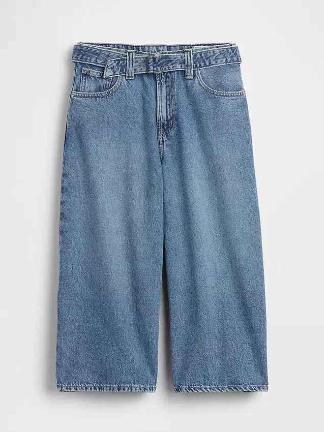 Yüksek Bel Kemerli Barrel Culotte Jean'ler