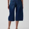 Yüksek Bel Kemerli Culotte Barrel Jean