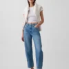 Yüksek Bel Kısaltılmış Geniş Paça Jean'ler