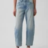 Yüksek Bel Kısaltılmış Geniş Paça Jean'ler