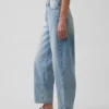 Yüksek Bel Kısaltılmış Geniş Paça Jean'ler