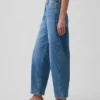 Yüksek Bel Kısaltılmış Geniş Paça Jean'ler