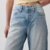 Yüksek Bel Kısaltılmış Geniş Paça Jean'ler
