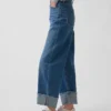Yüksek Bel Manşetli Barrel Jean'ler