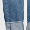 Yüksek Bel Manşetli Barrel Jean'ler