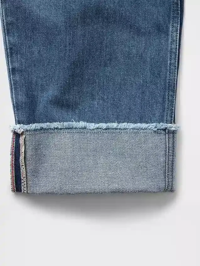 Yüksek Bel Manşetli Barrel Jean'ler