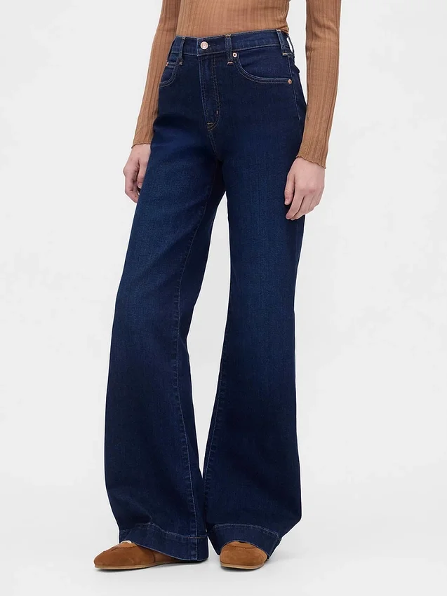 Yüksek Bel Rahat Flare Jean'ler