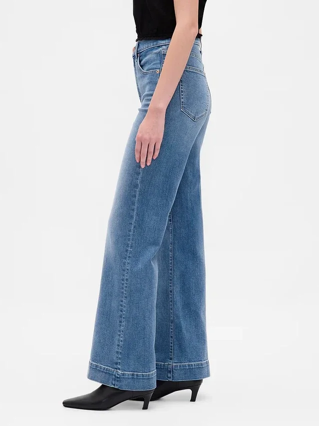 Yüksek Bel Rahat Flare Jean'ler
