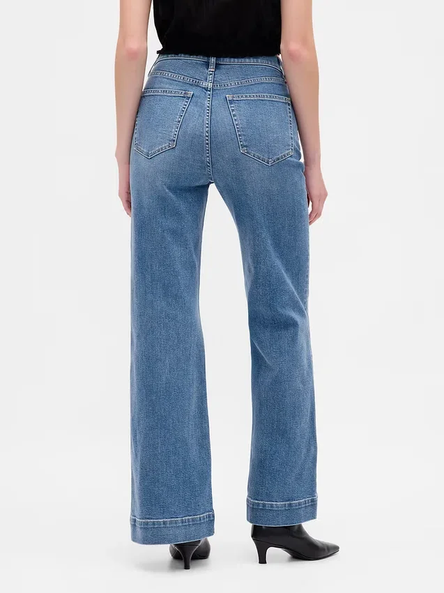 Yüksek Bel Rahat Flare Jean'ler
