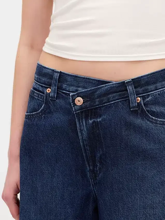 Yüksek Bel, Ultra Yumuşak, Çapraz Kesim At Nalı Jean'ler
