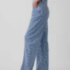Yüksek Bel, Ultra Yumuşak Denim Çizgili Barrel Jean'ler