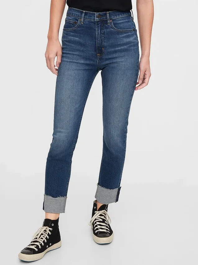 Yüksek Bel Vintage Slim Jean'ler
