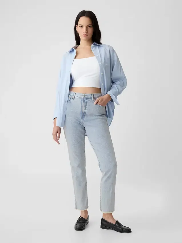 Yüksek Bel Vintage Slim Jean'ler