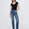 Yüksek Bel Western '90'lar Slim Düz Kesim Jean'ler