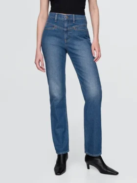 Yüksek Bel Western ’90’lar Slim Düz Kesim Jean’ler