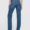 Yüksek Bel Western '90'lar Slim Düz Kesim Jean'ler