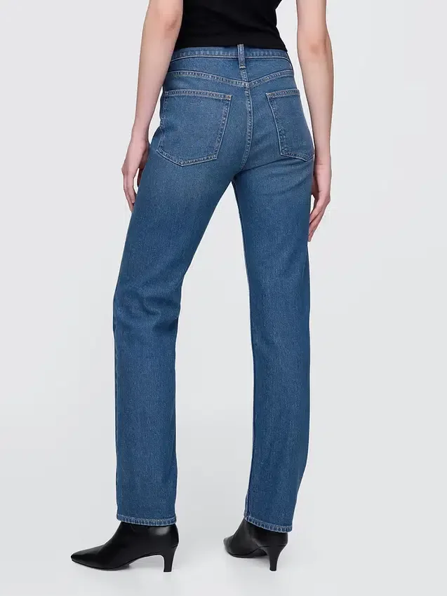 Yüksek Bel Western '90'lar Slim Düz Kesim Jean'ler