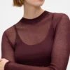 Yüksek Yaka Şeffaf Kazak