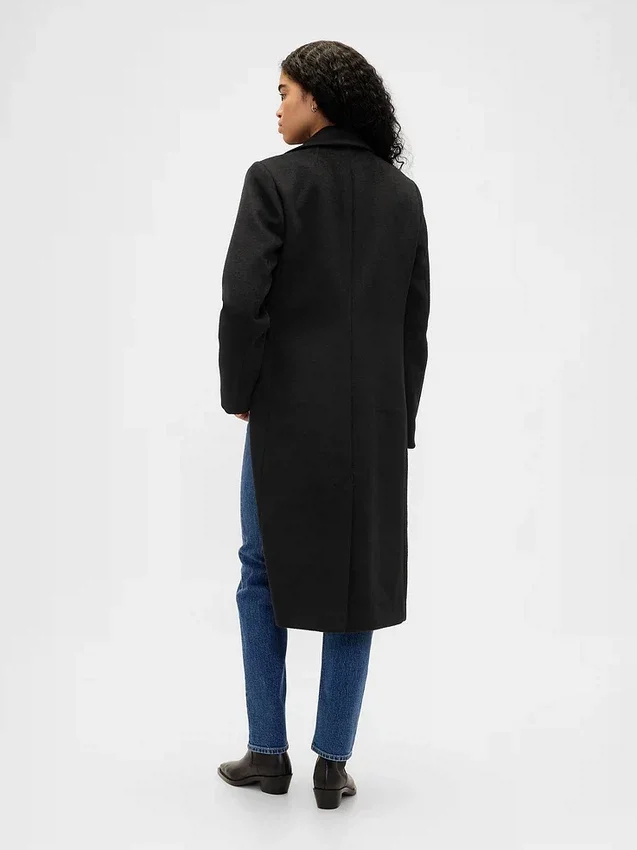 Yün Karışımlı Chesterfield Paltosu