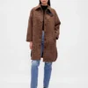 Yün Karışımlı Oversized Houndstooth Araba Ceketi
