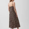 Zebra Desenli Midi Slip Elbise